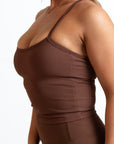 Women's Sculpt Tank Brown