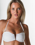 Valenté - Removable Halter Bikini Top White